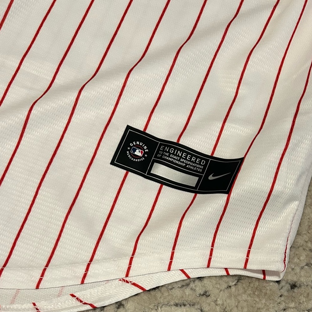 Nike Authentic Philadelphia Phillies Kyle Schwarber Baseball Jersey Men’s Sz: XL - Picture 6 of 7